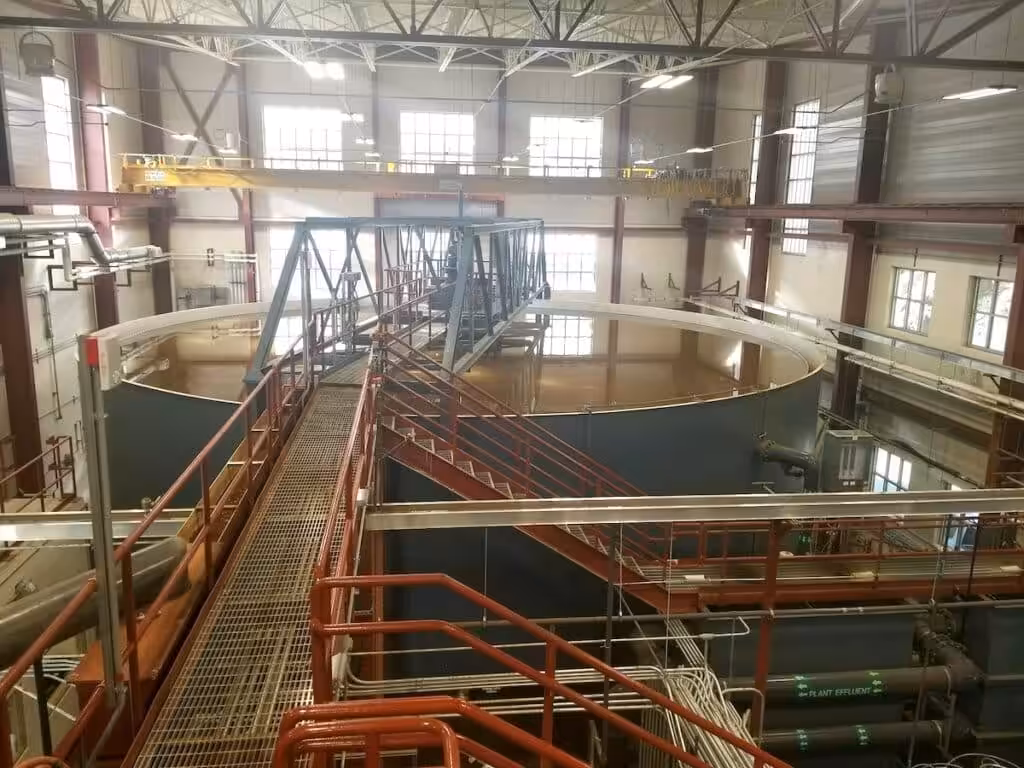 Industrial water treatment facility interior