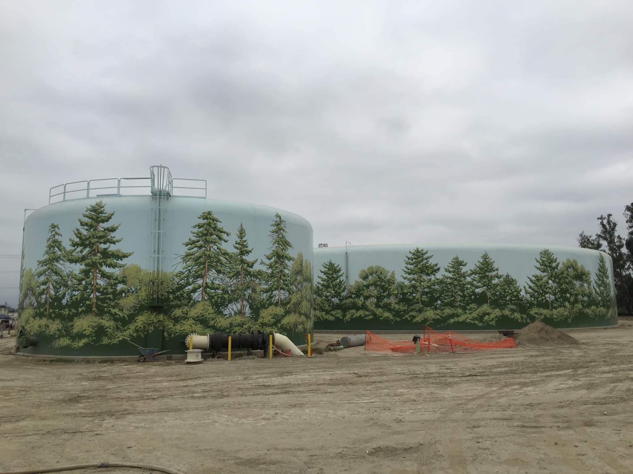 410,234-gallon welded steel water storage tank in California — Eastside Water Treatment Facility