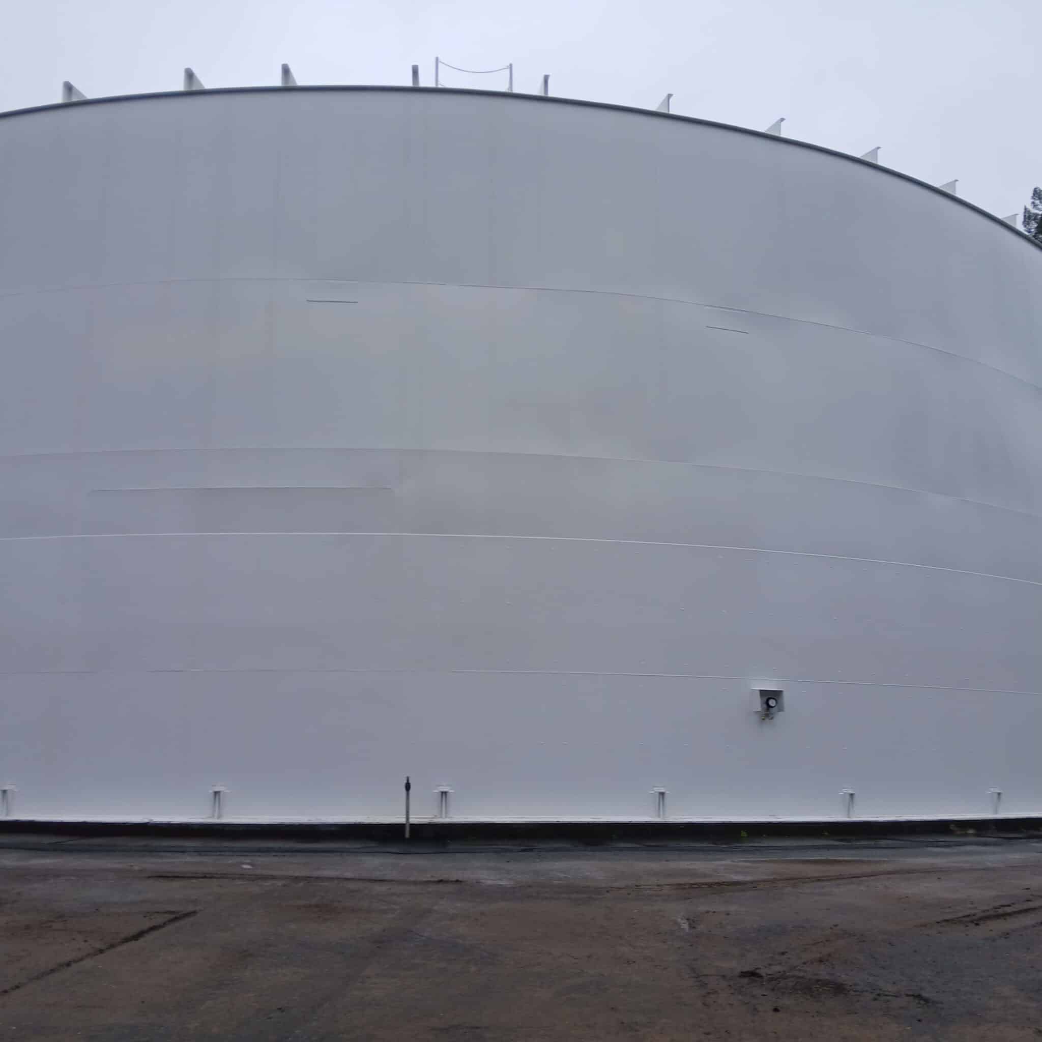 Seismic retrofit welded steel tank in California — 2.0 MG Korblex Reservoir Seismic Retrofit