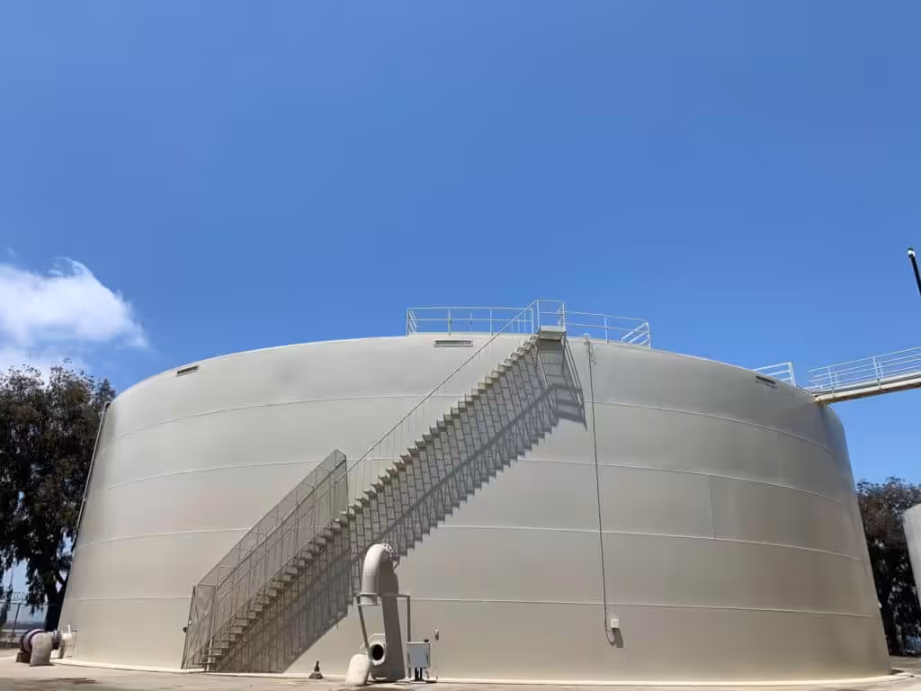 Water tank rehabilitation project in California — Alamitos Recycled Reservoir