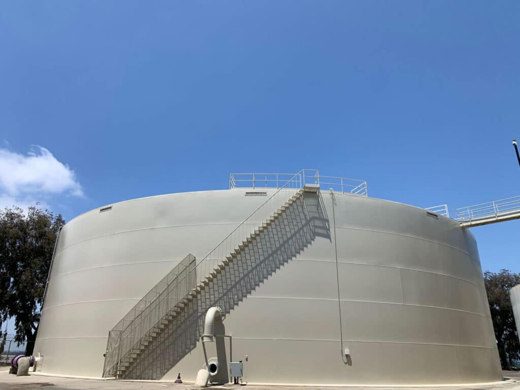 Water tank rehabilitation project in California — Alamitos Recycled Reservoir