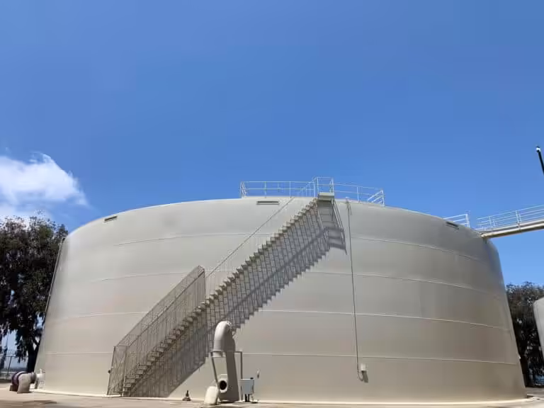 Water tank rehabilitation project in California — Alamitos Recycled Reservoir