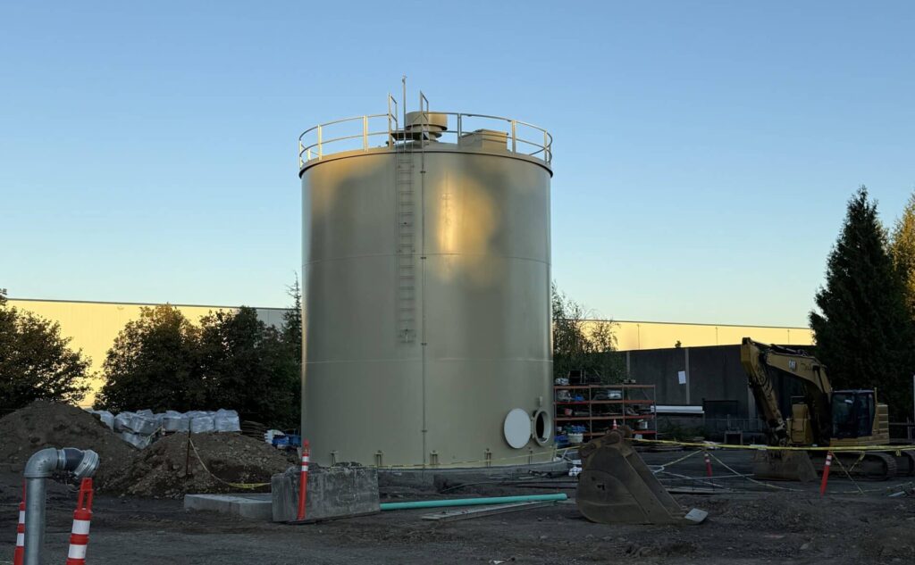 Welded steel water storage tank in Fairview