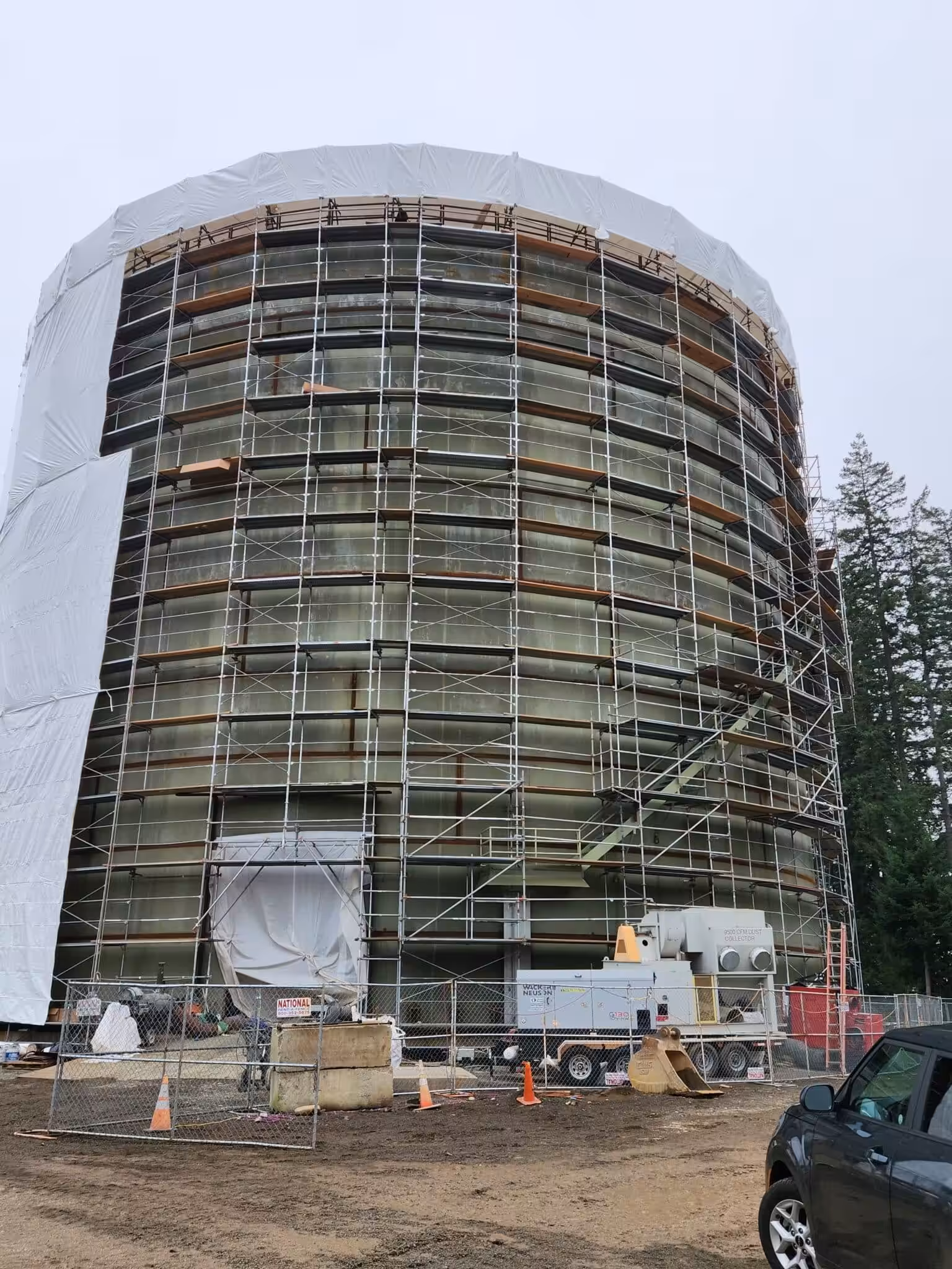 Welded steel water storage tank in Bonney Lake