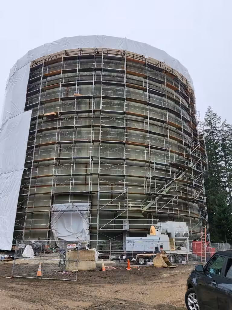 Welded steel water storage tank in Bonney Lake
