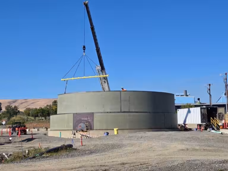 Dalles Riverside Reservoir construction, photo 9 of 21