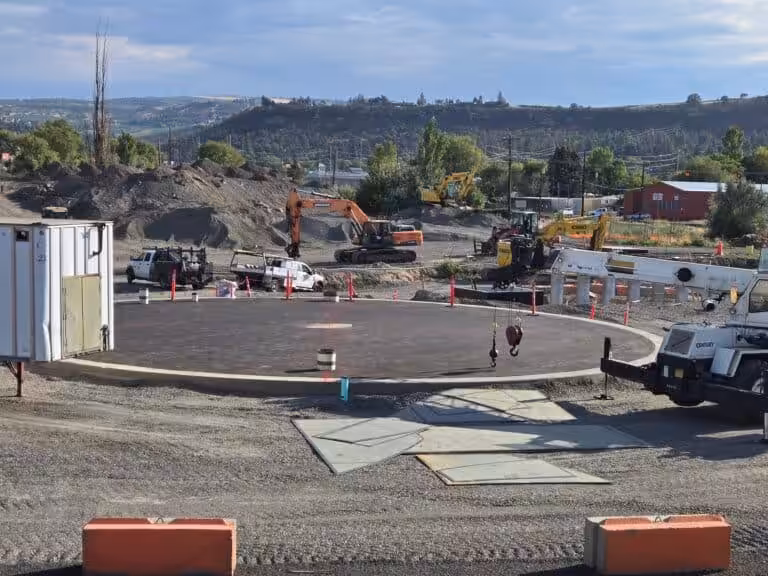 Dalles Riverside Reservoir construction, photo 13 of 21