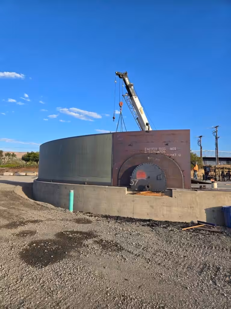 Dalles Riverside Reservoir construction, photo 18 of 21