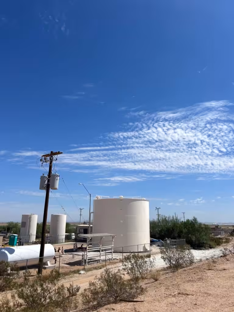 Welded steel water storage tank in Maricopa — MMDWID Water System Upgrades