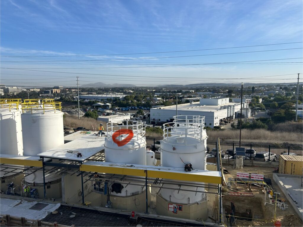 Welded steel water storage tank in San Diego — North County Pure Water Facility