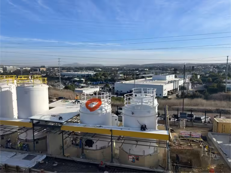 Welded steel water storage tank in San Diego — North County Pure Water Facility