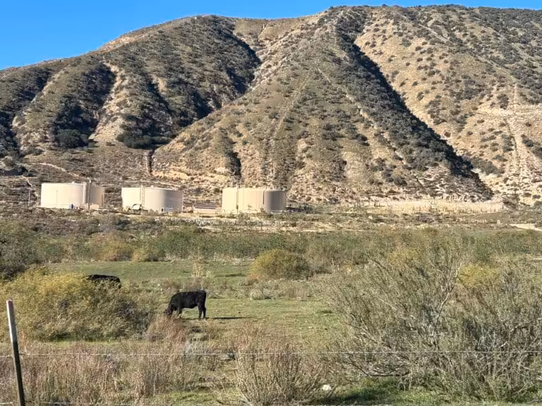 Welded steel water storage tank in Banning — Potrero Canyon Reservoir