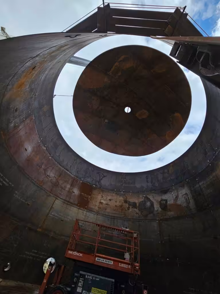 Welded steel water storage tank in Port O’Connor