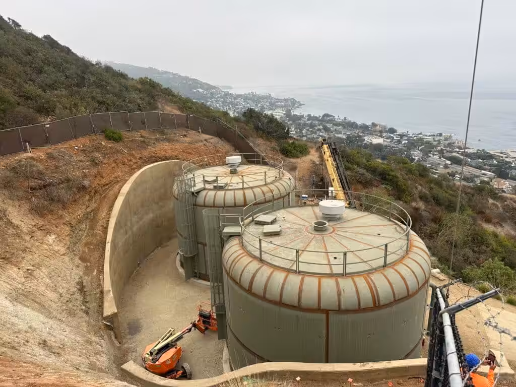 Welded steel tank replacement in California — Reservoir 2B Replacement Project