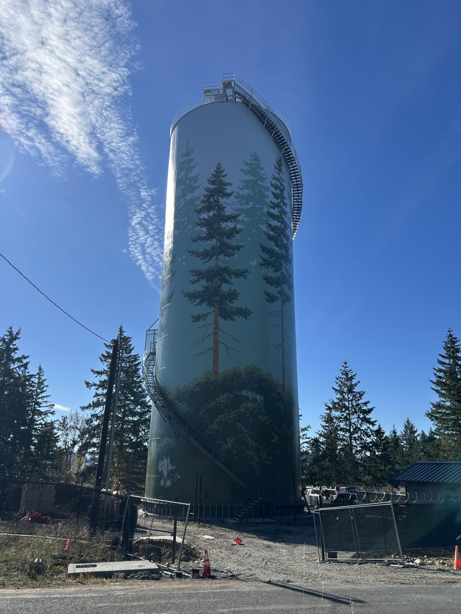 Welded steel water storage tank in Yelm — Southeast 1.5 MG Reservoir