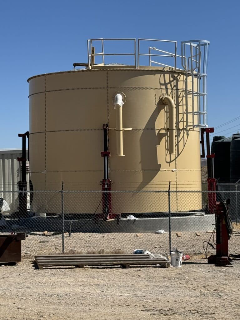 Welded steel water storage tank in Beatty