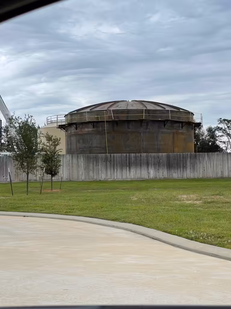 Welded steel water storage tank in Tomball — Water Supply Plant Tank Addition